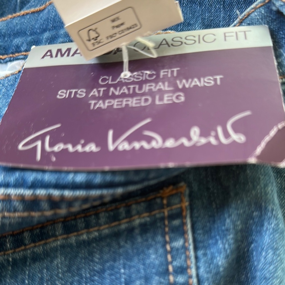 Gloria Vanderbilt Classic Medium Blue Tapered Leg Jeans Size 10S - Picture 5 of 7